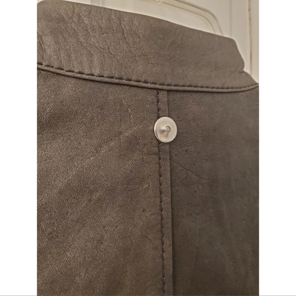 DIESEL Grey Leather Jacket - Brand New w/Tags - Picture 9 of 14